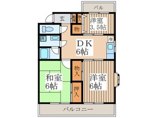 ヒルトップマンション石原の物件間取画像